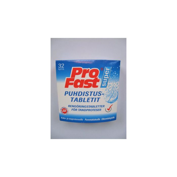 1000015566_PROFAST_PUHDISTUSTABLETIT_PROTEESEILLE_32_TABL_pakkauskuva_Pakkauskuva10034_JPG