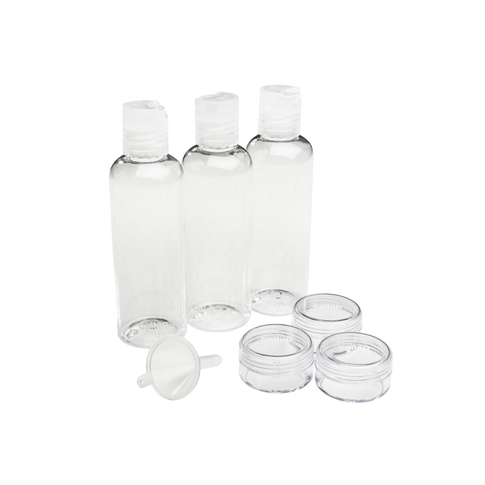 Cailap Matkasetti sis. 3x100ml pullo,3xpurkki,suppilo,pussukka 8 kpl kuva 2