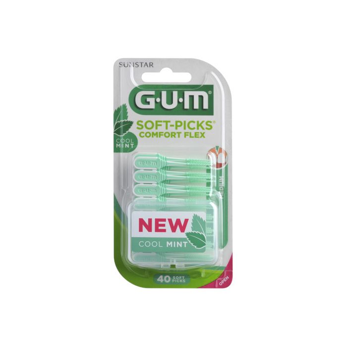 GUM Soft-Picks Comfort Flex Mint Medium harjatikku 40 kpl bild 3