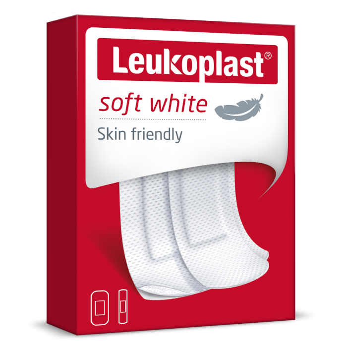 LEUKOPLAST SOFT WHITE LAASTARIVALIKOIMA 19X72MM 12 KPL + 38X72MM 8 KPL 20 KPL bild 2