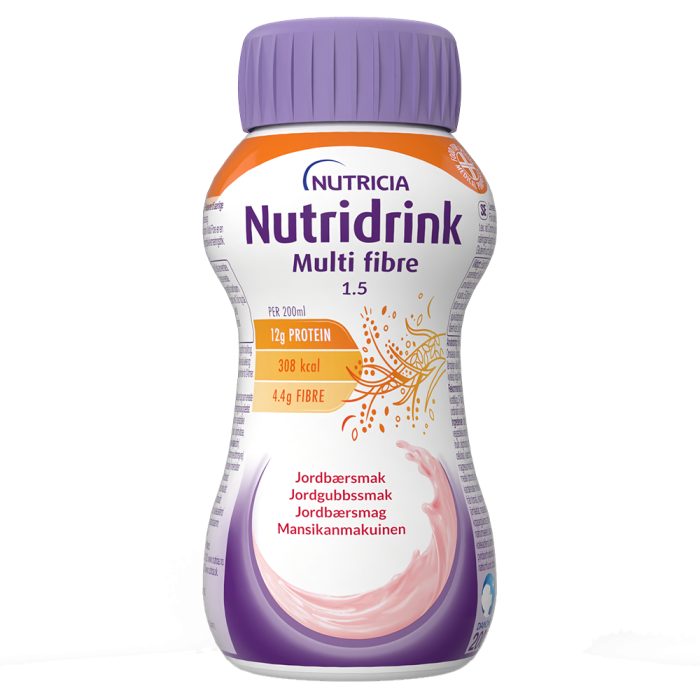 NUTRIDRINK MULTI FIBRE MANSIKKA 4x200 ML bild 2