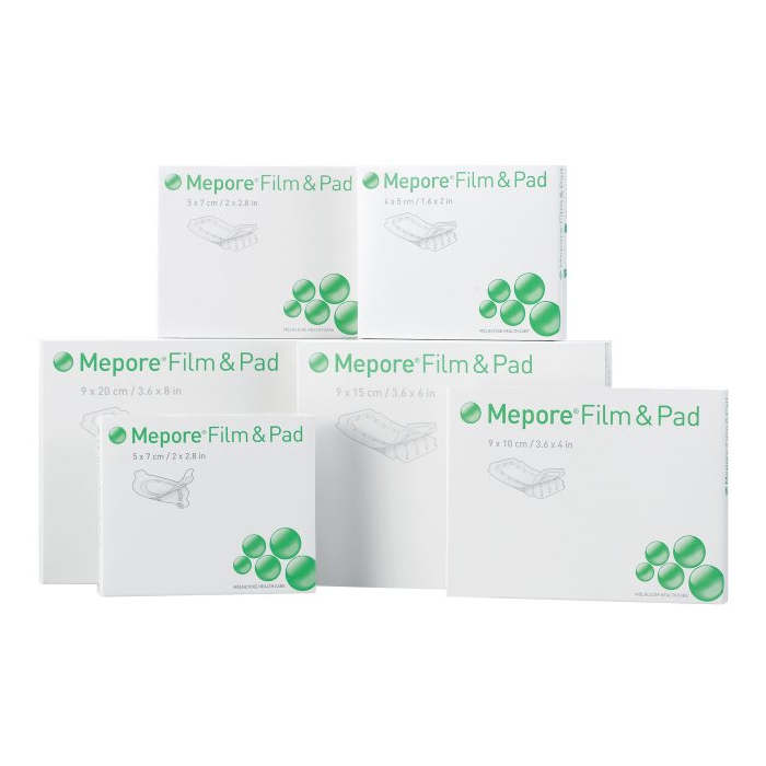Mepore film & pad 4x5cm 5 kpl
