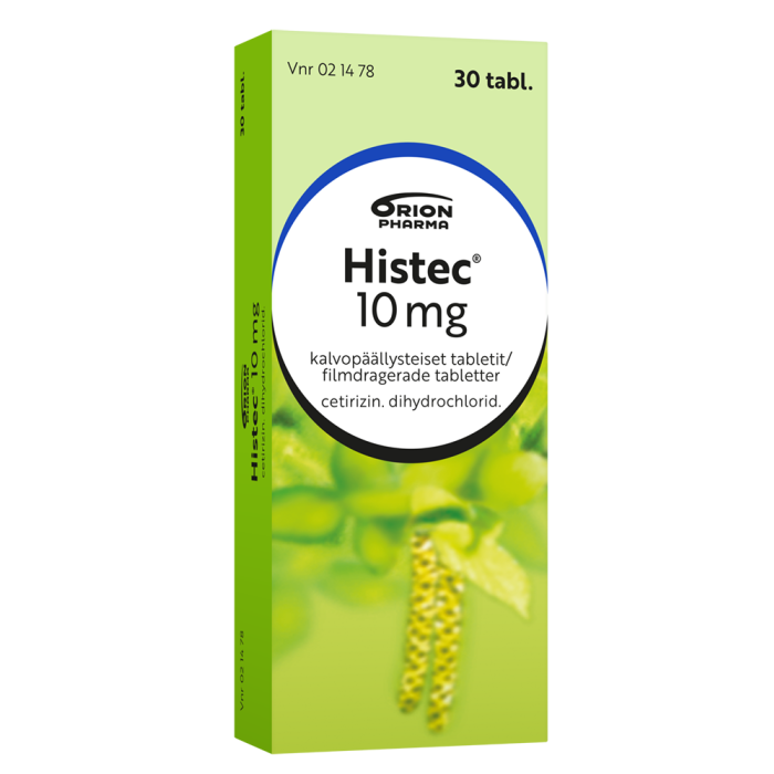 HISTEC 10 mg tabl, kalvopääll 30 fol bild 3