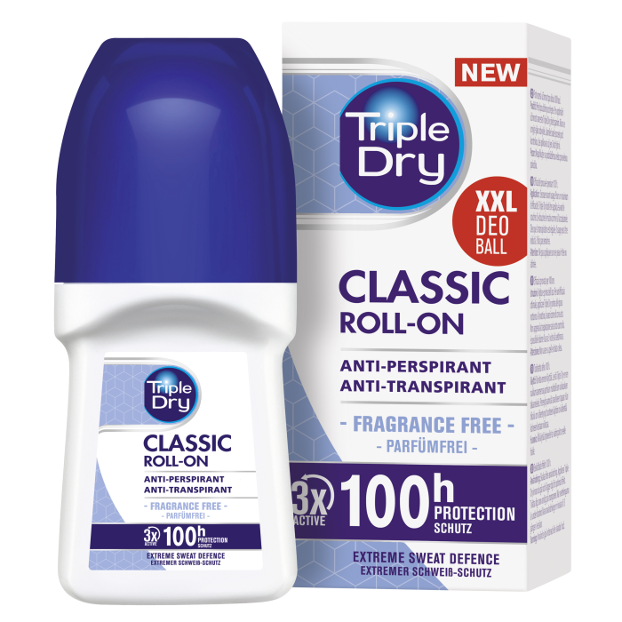 Triple Dry 100 h Classic Antiperspirant Roll-on tuoksuton 50 ml kuva 1