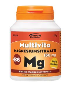 MULTIVITA MAGNESIUMSITRAATTI+B6 150MG 90 TABL