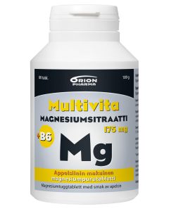MULTIVITA MAGN.SITR.+B6 APPELSIINI 175 MG/2 MG 80 PURUTABL