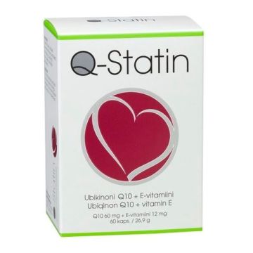 Q Statin Q10 60 mg + E-vitamiini 60 kaps
