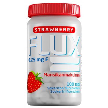 Flux Strawberry fluoritabletti 250 mikrog 100 imeskelytabl