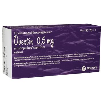 OVESTIN 0,5 mg emätinpuikko 15 fol