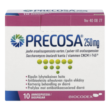 PRECOSA 250 mg jauhe oraalisusp varten 10 kpl