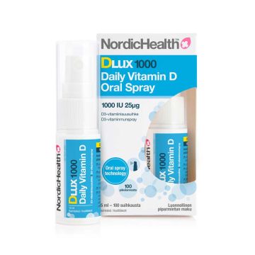 Nordic Health DLux 1000 D3-suihke  25 mikrog 15 ml