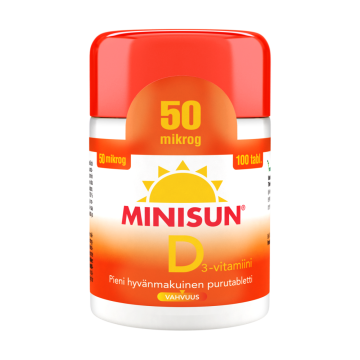 MINISUN D-VITAMIINI 50 MIKROG 100 TABL
