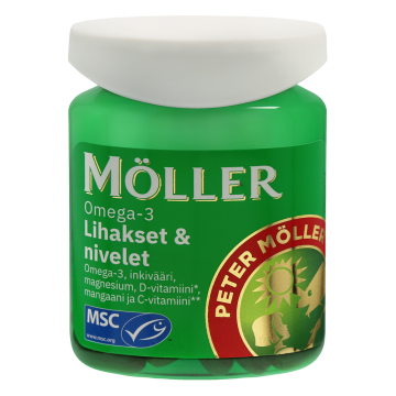 Möller Omega-3 Lihakset & nivelet 60 kaps