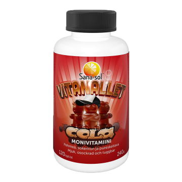 Sana-Sol Vitanallet Cola monivitamiinivalmiste 120 kpl 