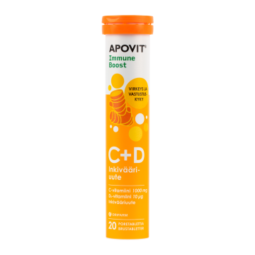 Apovit Immune Boost C- ja D-vit.inkivääri poretabletti 20 tabl
