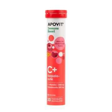 Apovit Immune Boost C-vitamiini-karpalo poretabletti 20 tabl