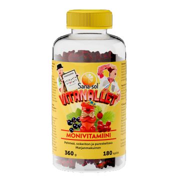 Sana-Sol Vitanallet monivitamiini, Sairaalaklovni 180 kpl