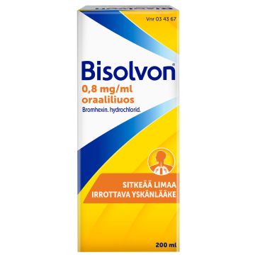 BISOLVON 0,8 mg/ml oraaliliuos 200 ml