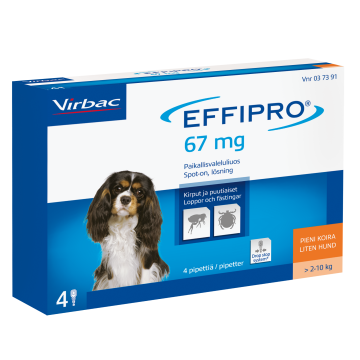 EFFIPRO PIENILLE KOIRILLE 100 mg/ml vet paikallisvaleluliuos (2-10 kg)4x0,67 ml