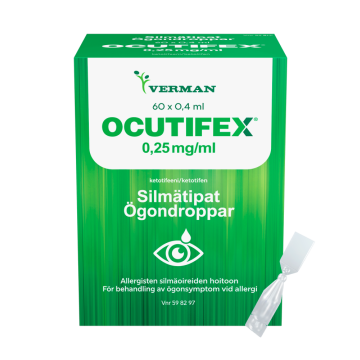 OCUTIFEX 0,25 mg/ml silmätipat, liuos, kerta-annospakkaus 60x0,4 ml