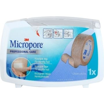 Micropore 1,25cm x 9,1m ruskea katkokela 1 kpl