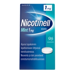 NICOTINELL MINT imeskelytabletti 1 mg 96 fol