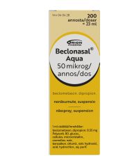 BECLONASAL AQUA 50 mikrog/annos nenäsumute, susp 200 annosta