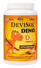 DEVISOL DINO APPELSIINI-KOLA 10 MIKROG PURUTABL 200 KPL