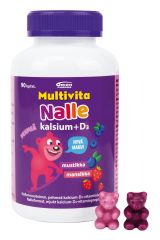 Multivita Nalle Kalsium + D3 100 mg/5 mikrog 90 tabl